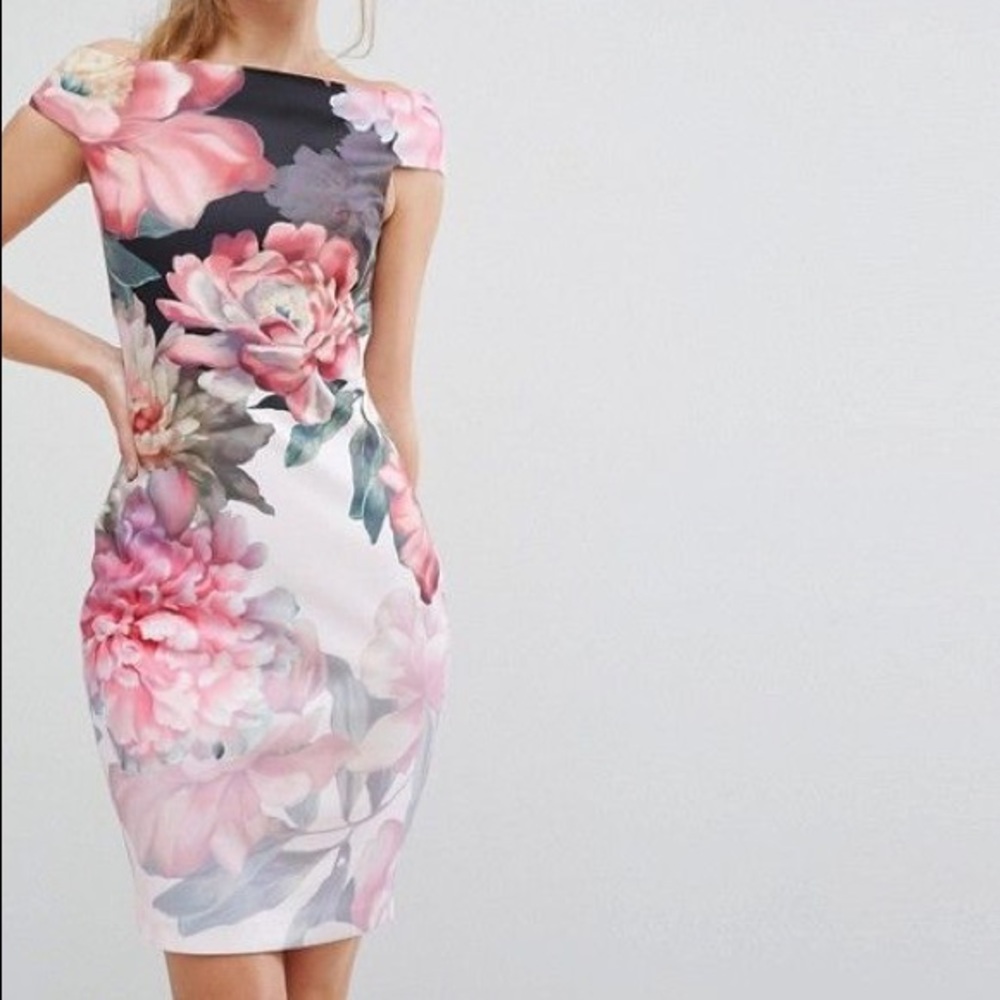 Ted Baker Emly Painted Posie Bardot Dress
